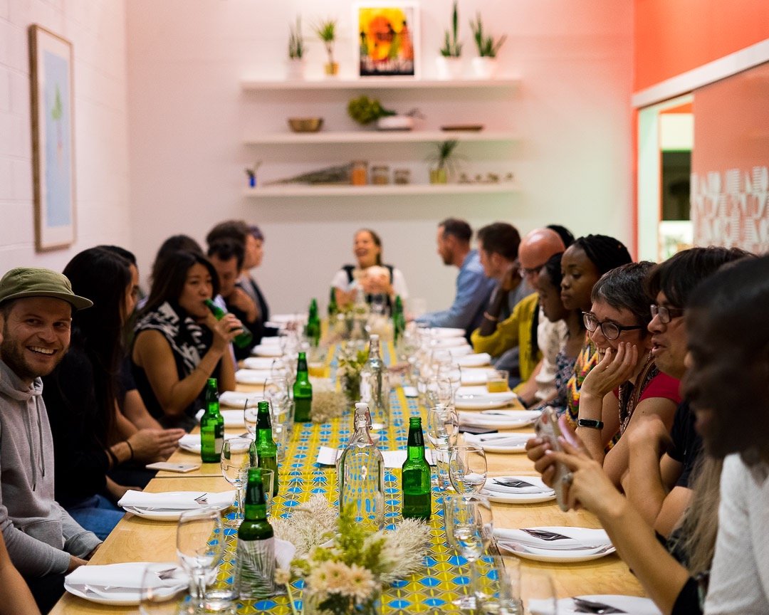 Group of people sitting around table