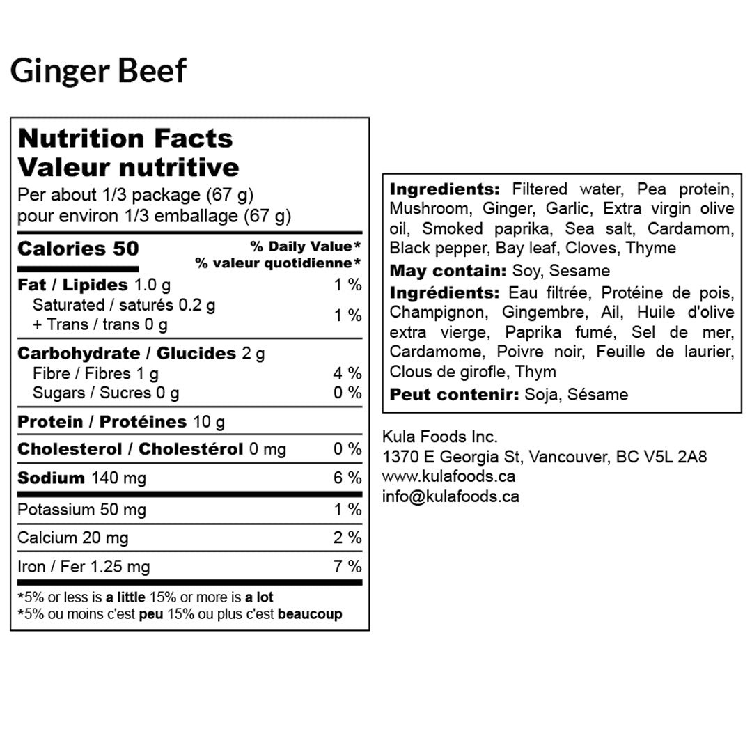 Ginger Beef Nutrition Facts